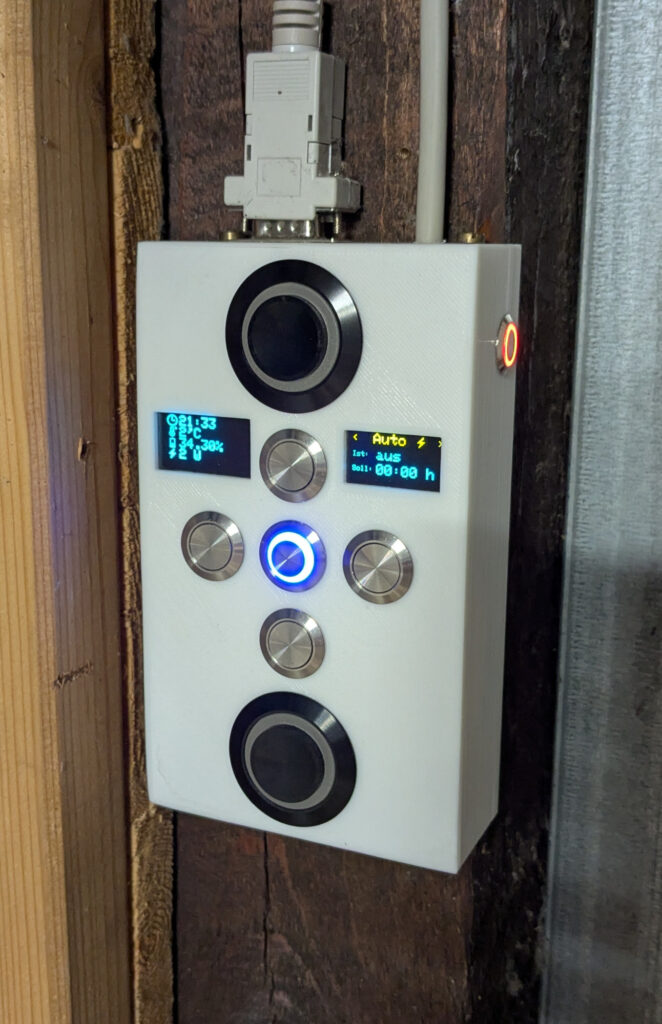 Bedienfeld in Funktion