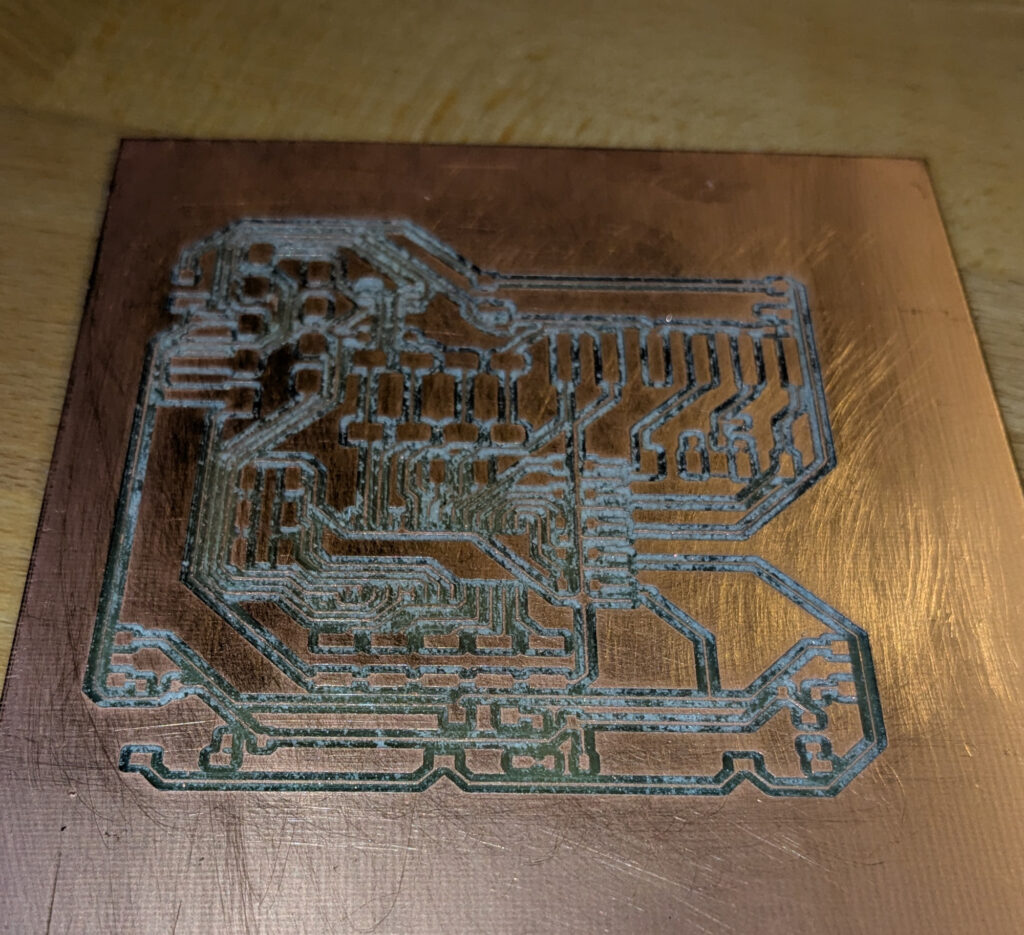 Platine vor der Reinigung