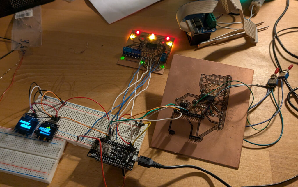 Test der Platinen ohne P82B715